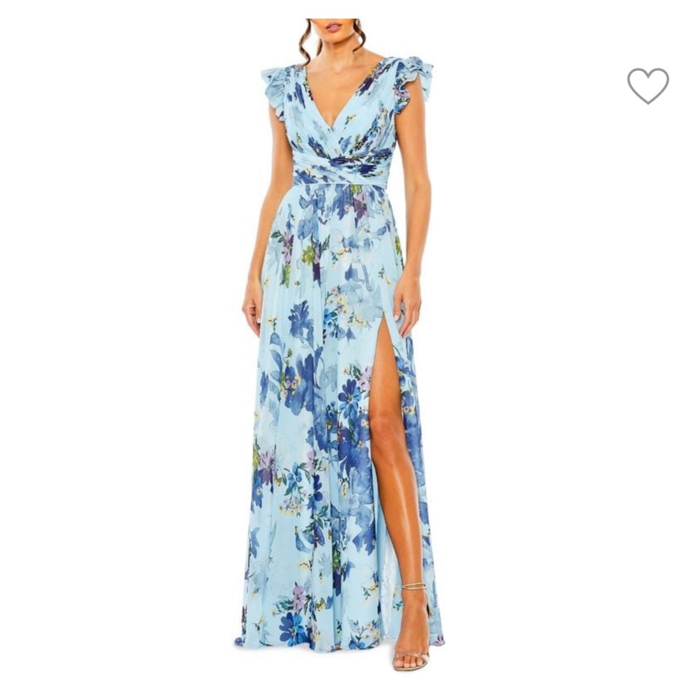MAC DUGGAL - Floral Slit Gown - Size 2